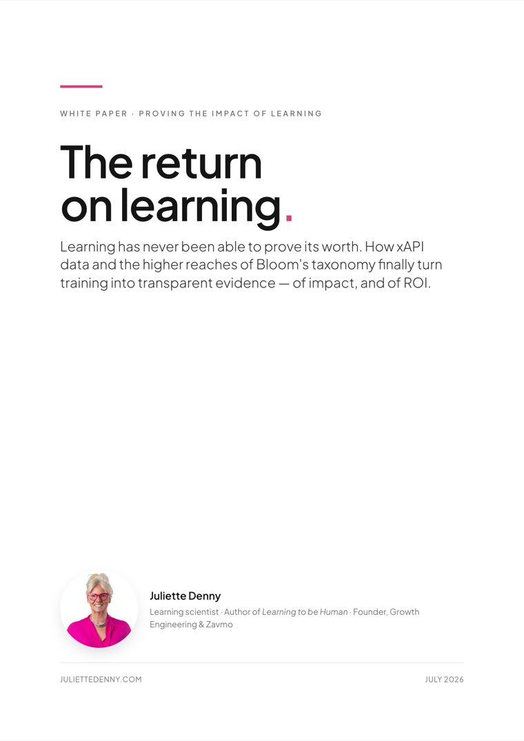 The Return on Learning, white paper cover